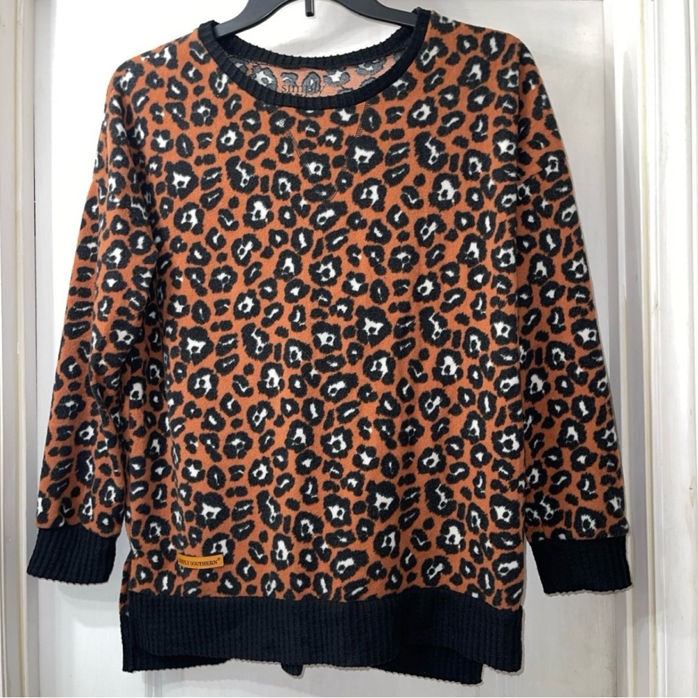 Simply Southern Cheetah Print Sweater - Picture 1 of 4